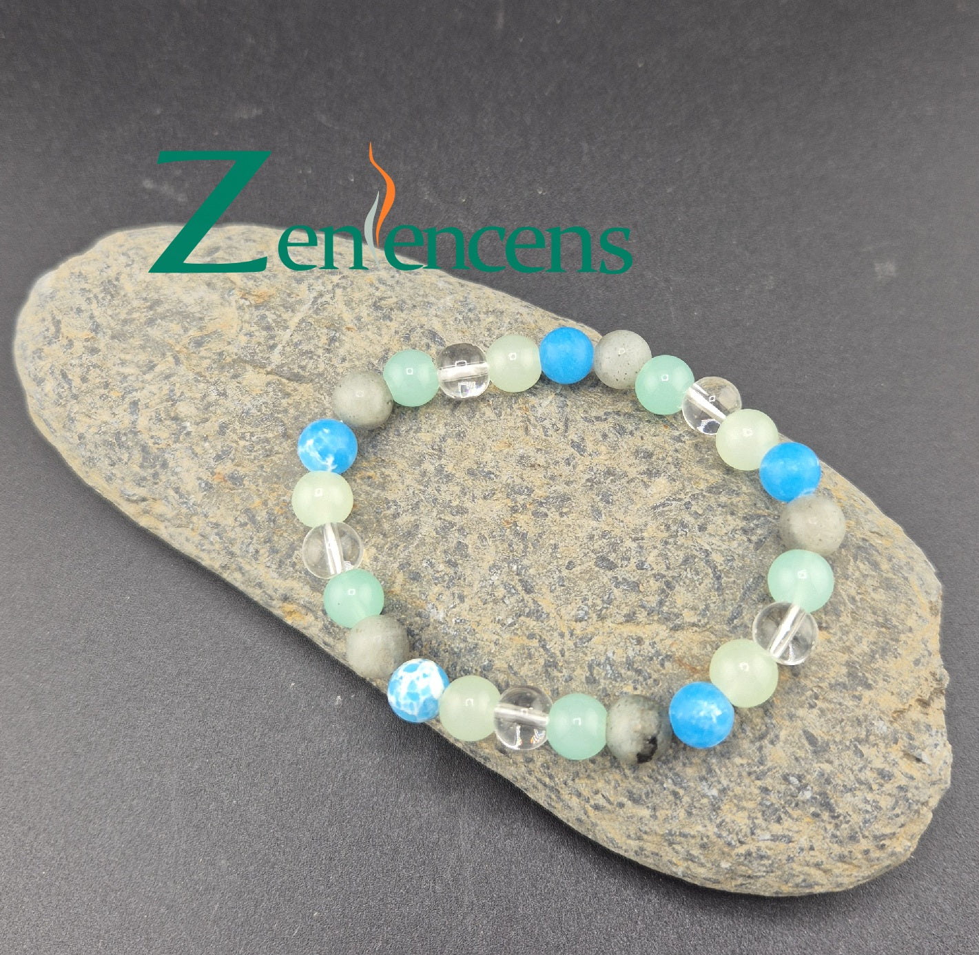 Bracelet Pierre Naturelle Fluorite, Amazonite & Aigue-Marine