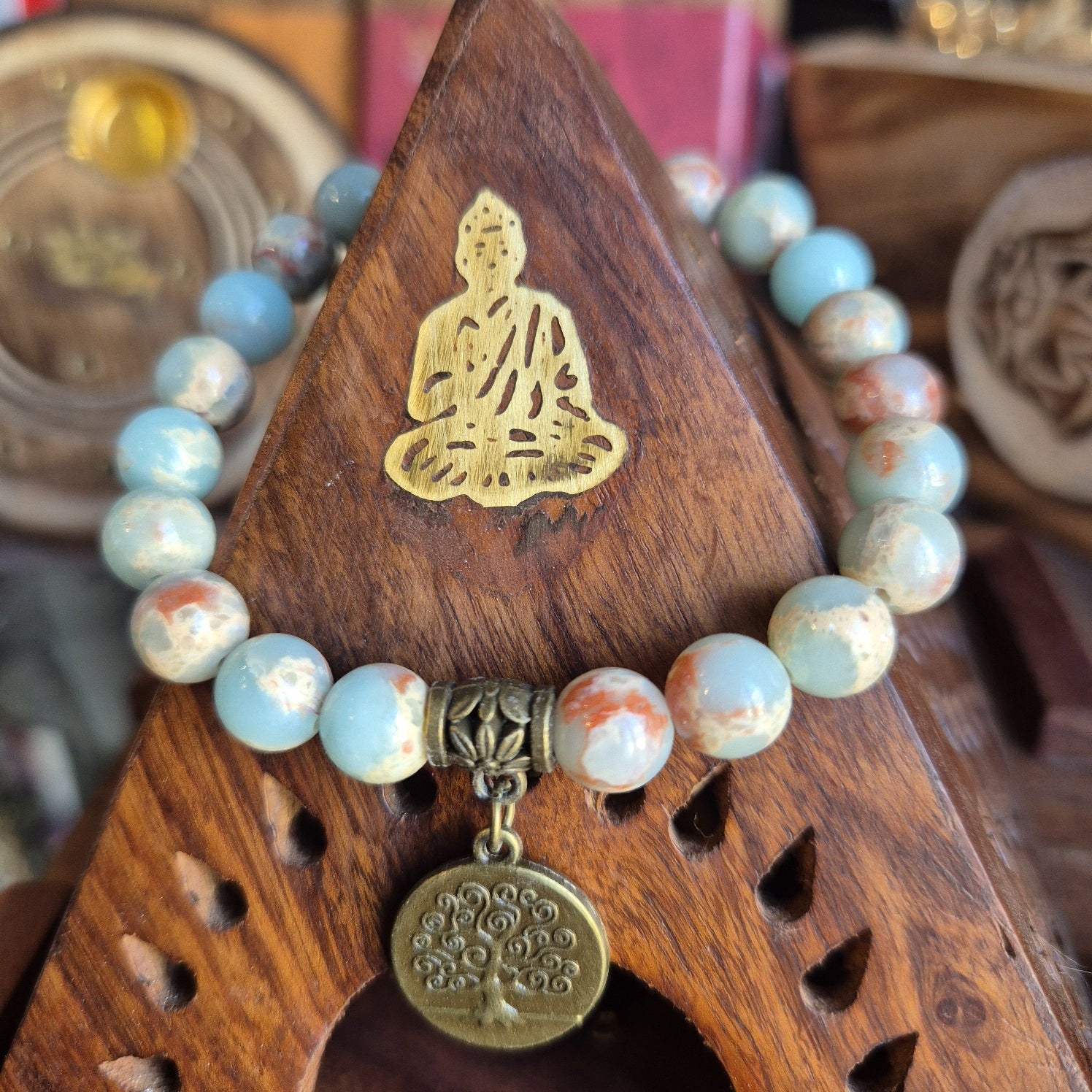 Bracelet Shoushan, Jaspe Imperial et Arbre de Vie - Zenencens