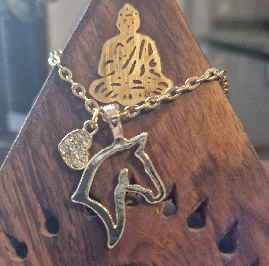 Bracelet Tête de Cheval & Cœur Strassé - Zenencens