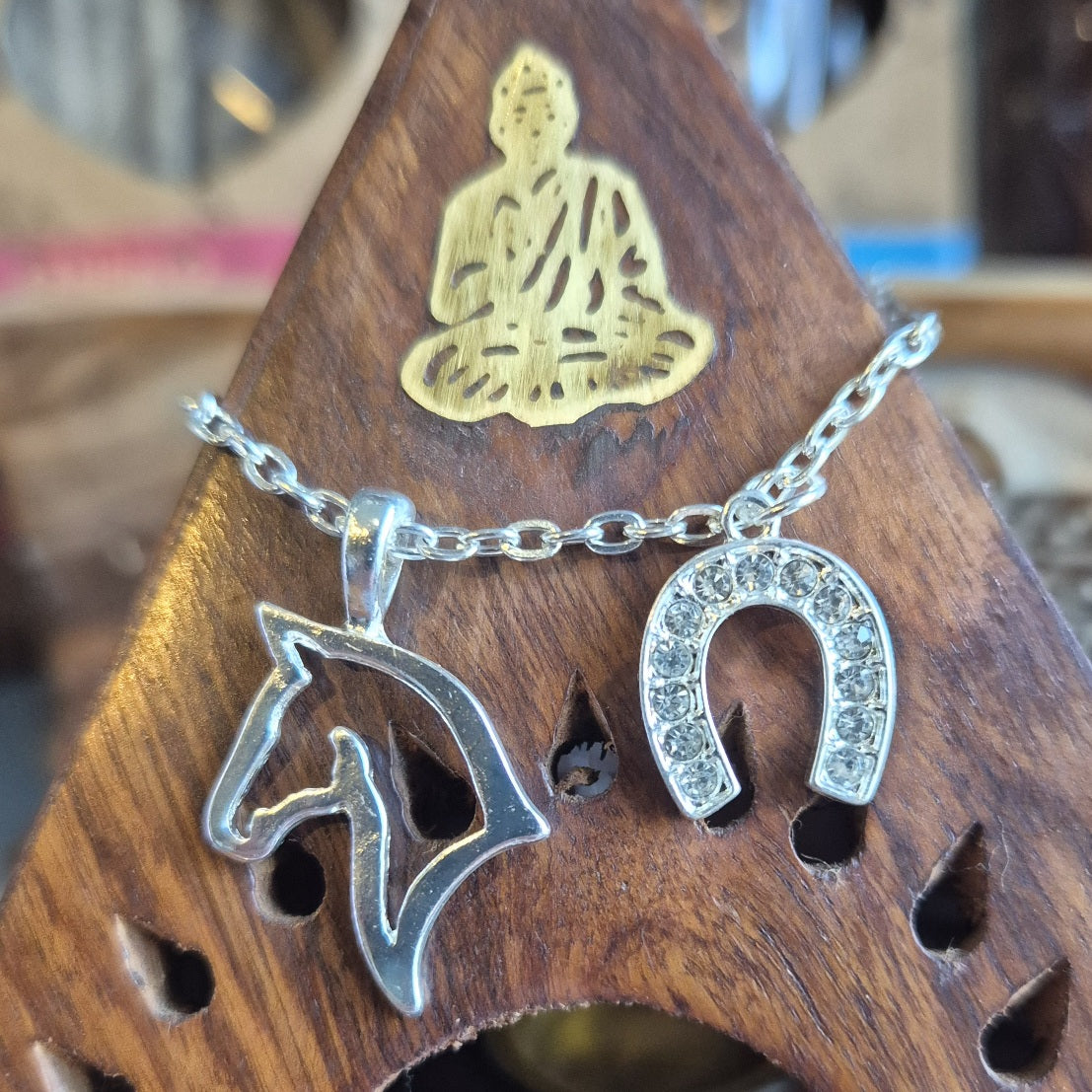 Bracelet Tête de Cheval & Fer de Cheval Strassé - Zenencens