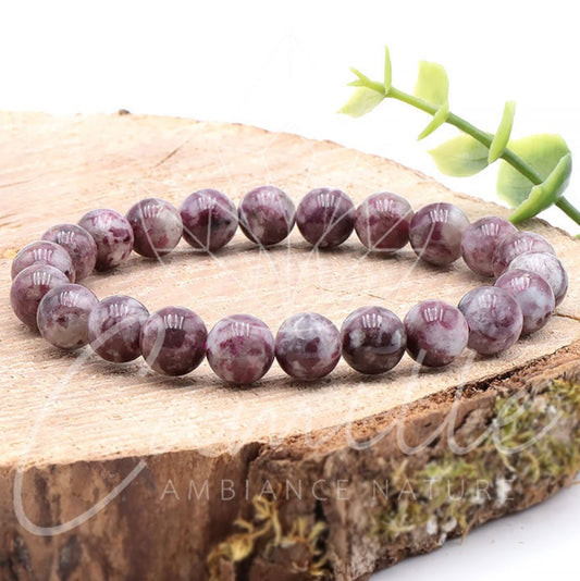 Bracelet Tourmaline Rose sur Quartz A+