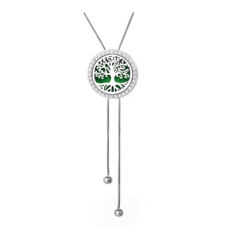 Collier Diffuseur Arbre de Vie avec Strass