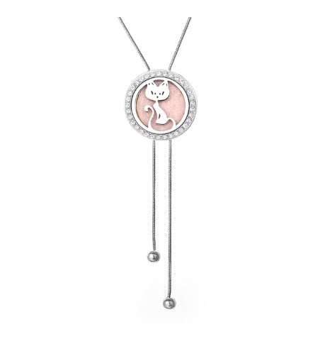 Collier Diffuseur Chat avec Strass
