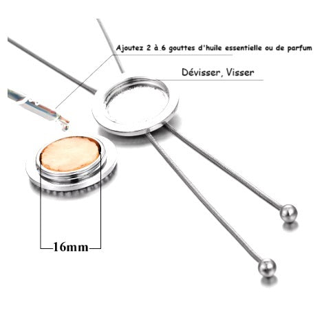 Collier Diffuseur Papillons avec Strass