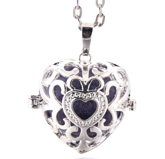 Collier Sphere Diffuseur Coeur
