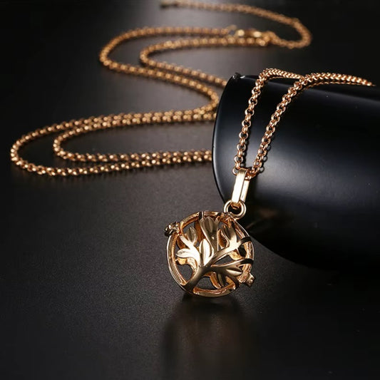 Collier Sphere Diffuseur Arbre Or