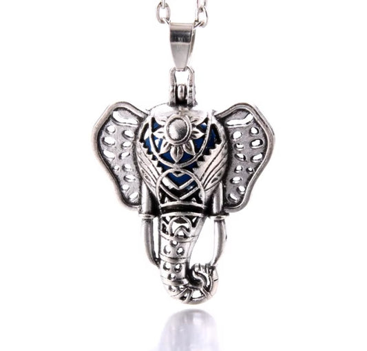 Collier Petite Sphere Diffuseur Elephant Argent