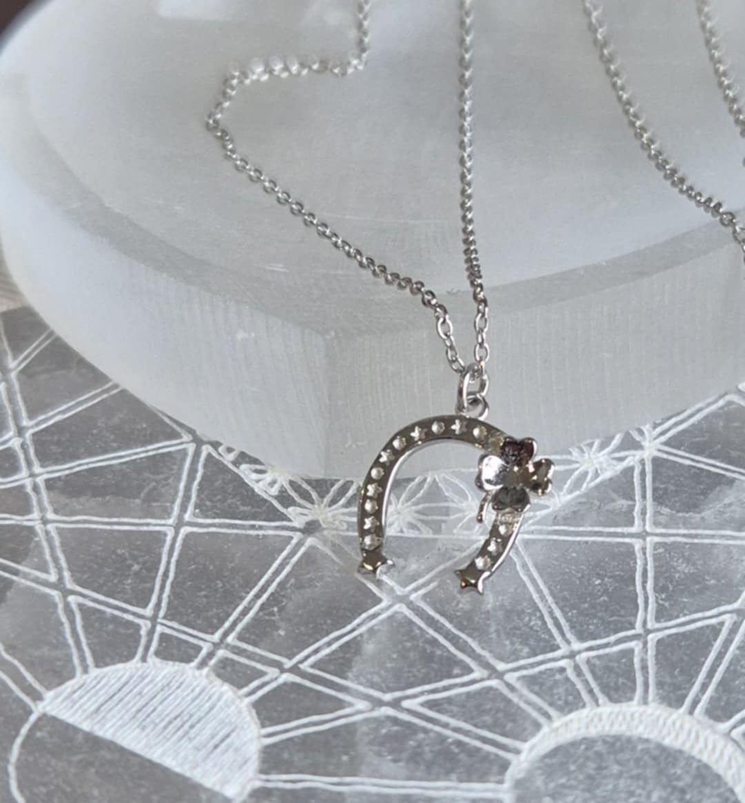 Pendentif Fer à Cheval et Trefle Argent