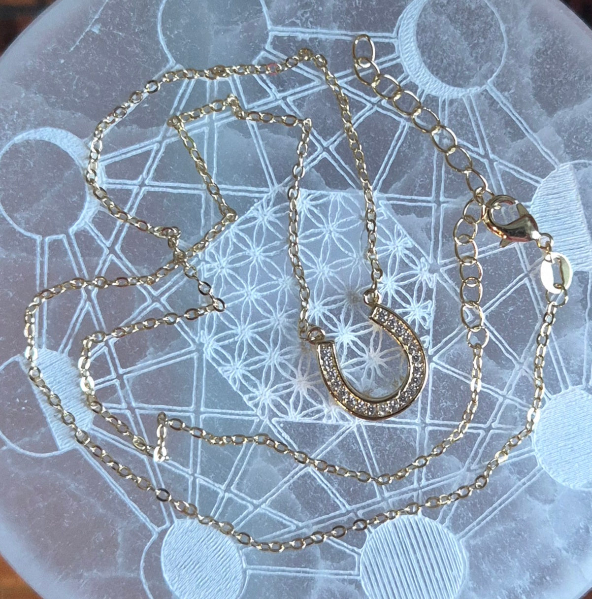 Pendentif Fer à Cheval avec Petite Strass