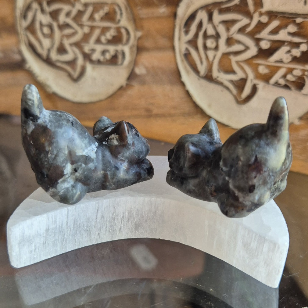 Figurine Chat Cupid en Yooperlite - Zenencens