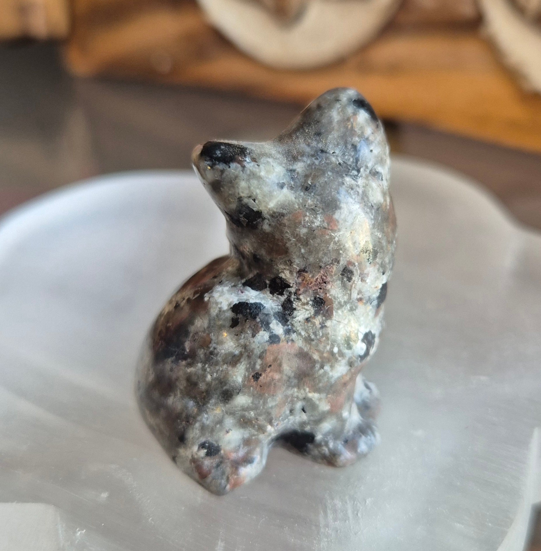 Figurine Chat en Yooperlite 40mm - Zenencens