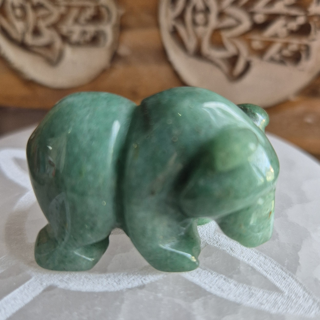 Figurine Ours en Aventurine Vert - Zenencens