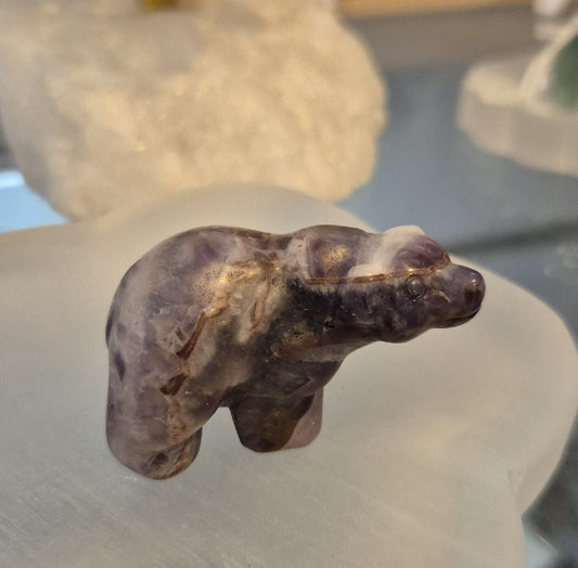 Figurine Ours Polaire en Amethyste Dream