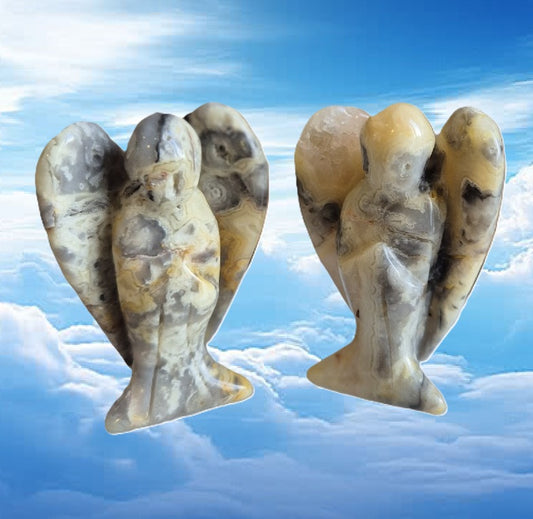 Ange Figurine Crazy Agate 50mm - Zenencens