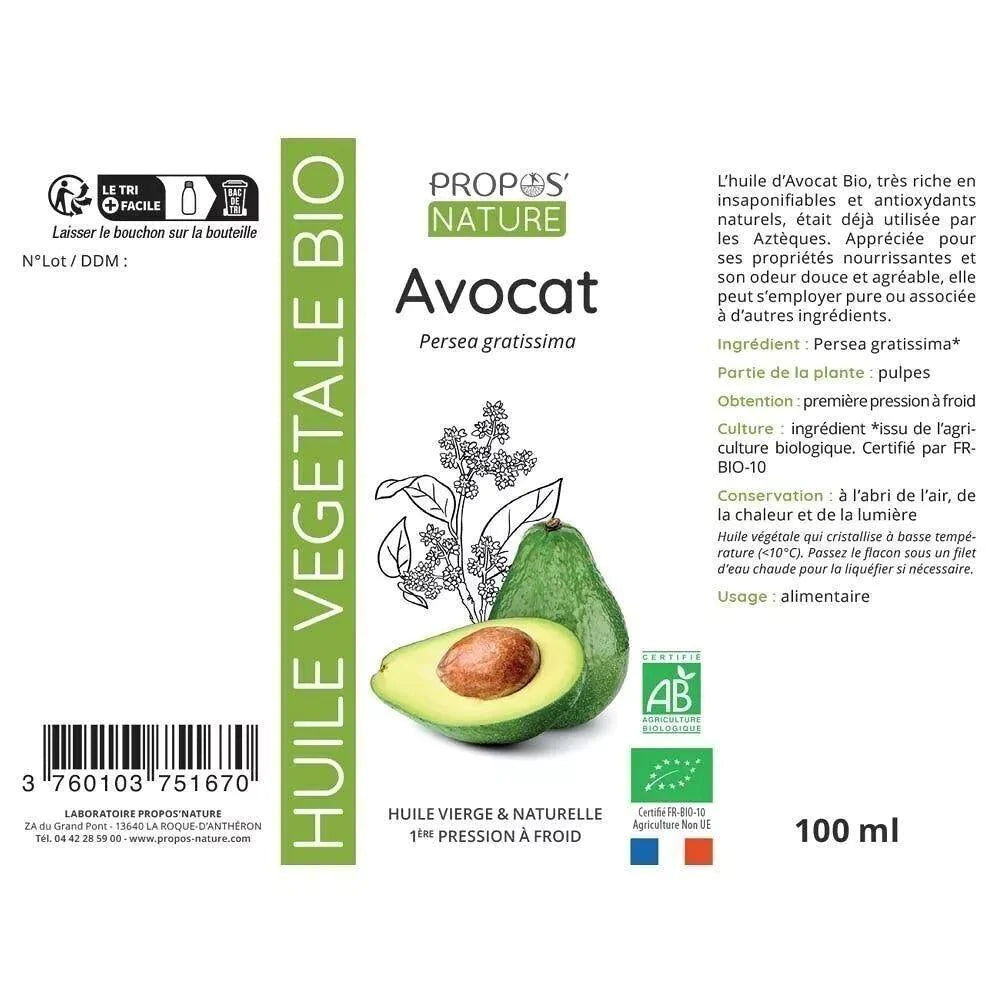 Avocat Huile Vegetale BIO - SHOPHORSE