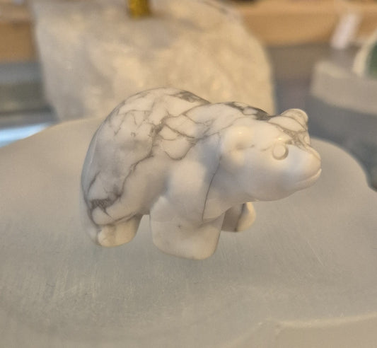 Figurine Ours Polaire en Howlite