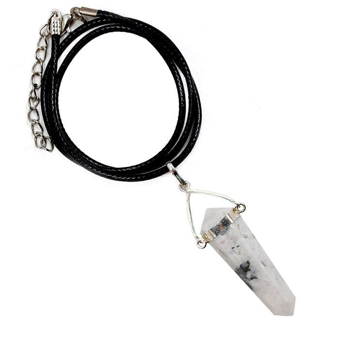 Pendentif en Point avec Cordon - Moonstone