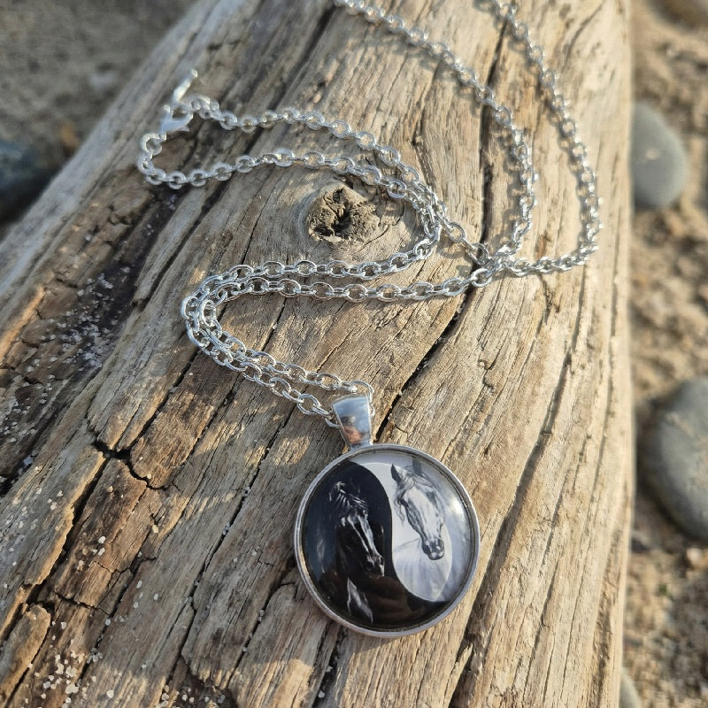 Pendentif Ying Yang Cheval