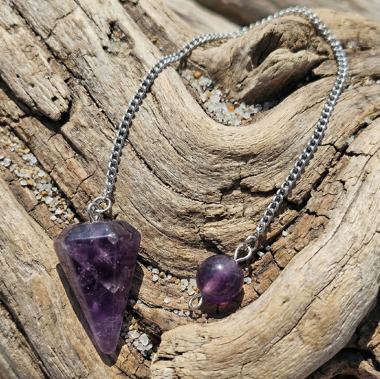 Pendule Amethyste Conique