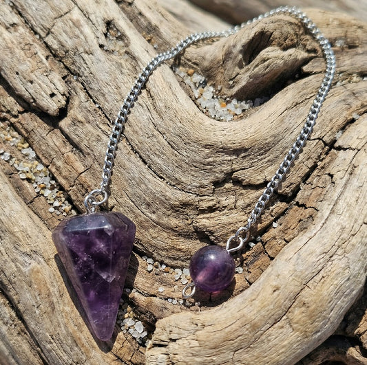 Pendule Amethyste Conique