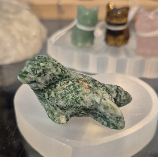 Figurine Phoque en Agate Arbre