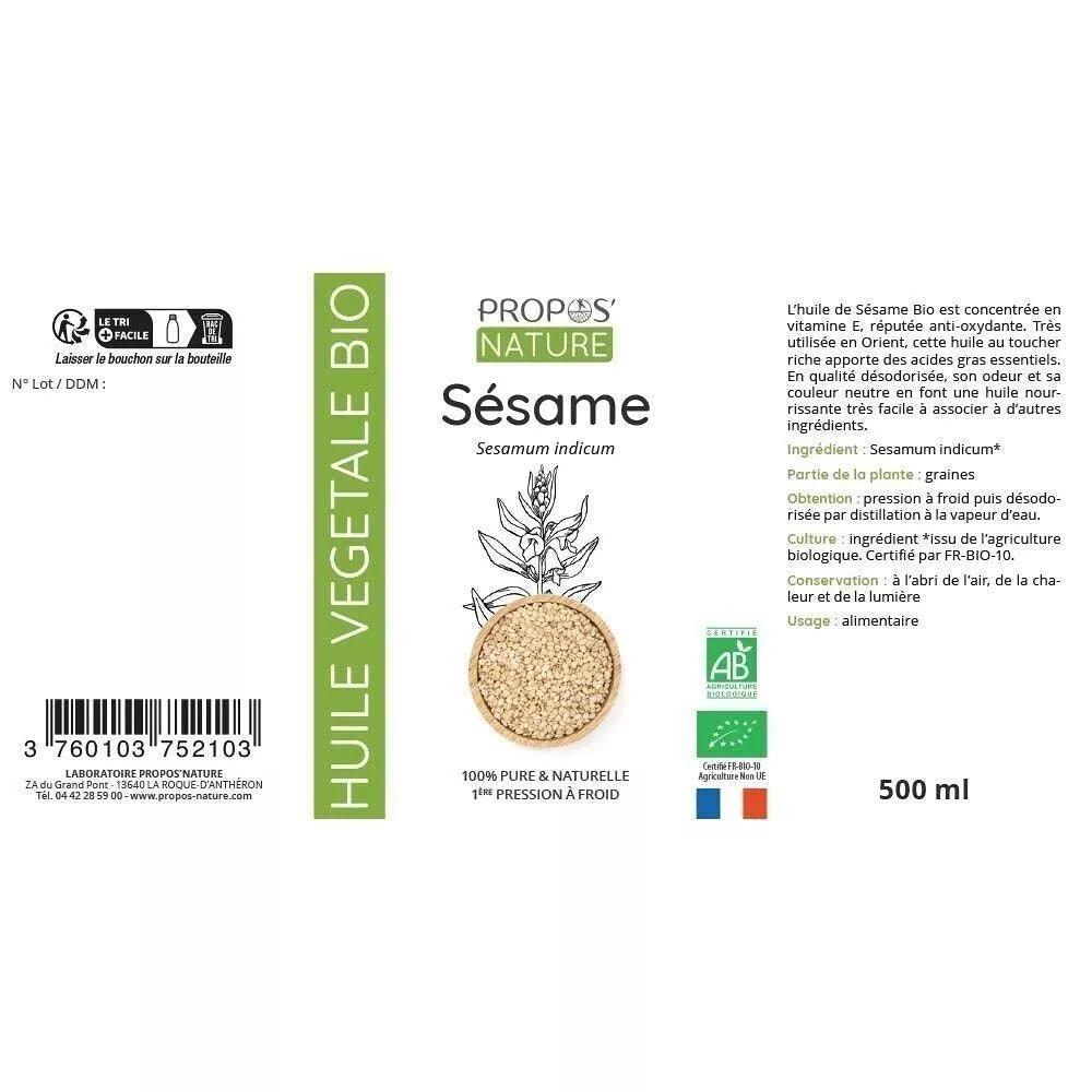 Sesame Huile Vierge - SHOPHORSE