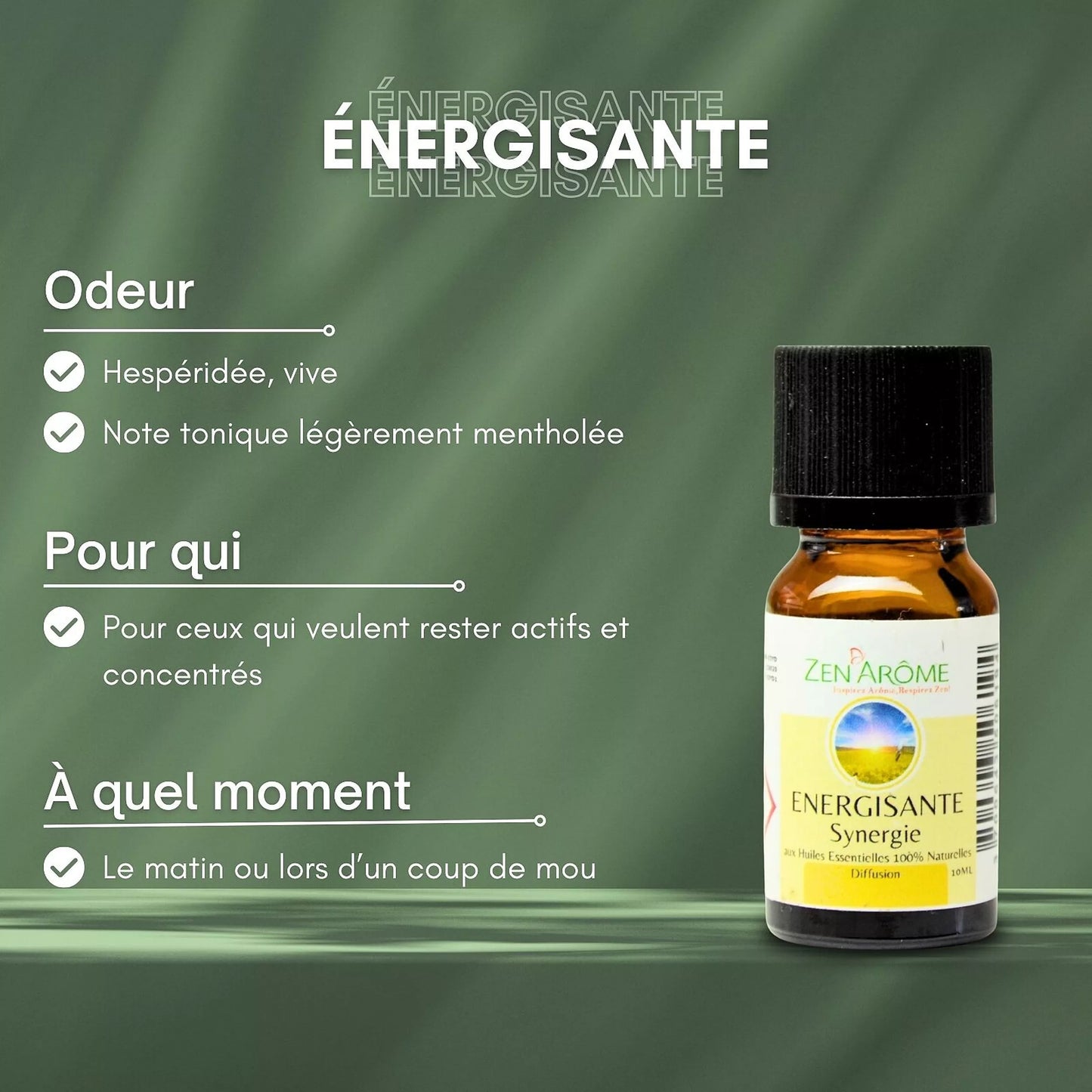 Synergie d'Huiles Essentielles Energisante